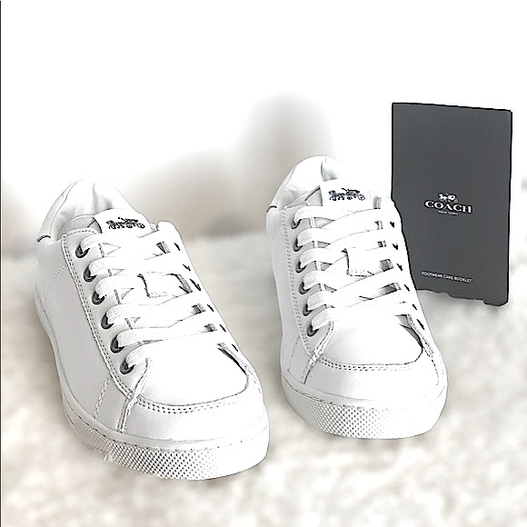 Coach 5⭐️ Rated White Leather Lace Porter Sneaker - Picture 6 of 13